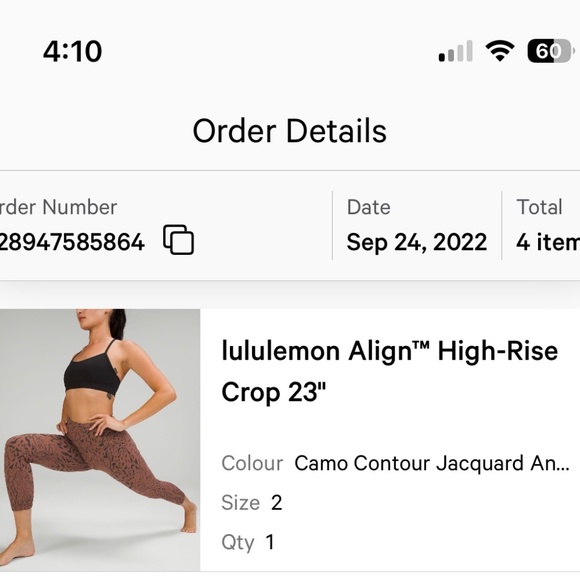Lululemon align 23” camo contour - Picture 5 of 5